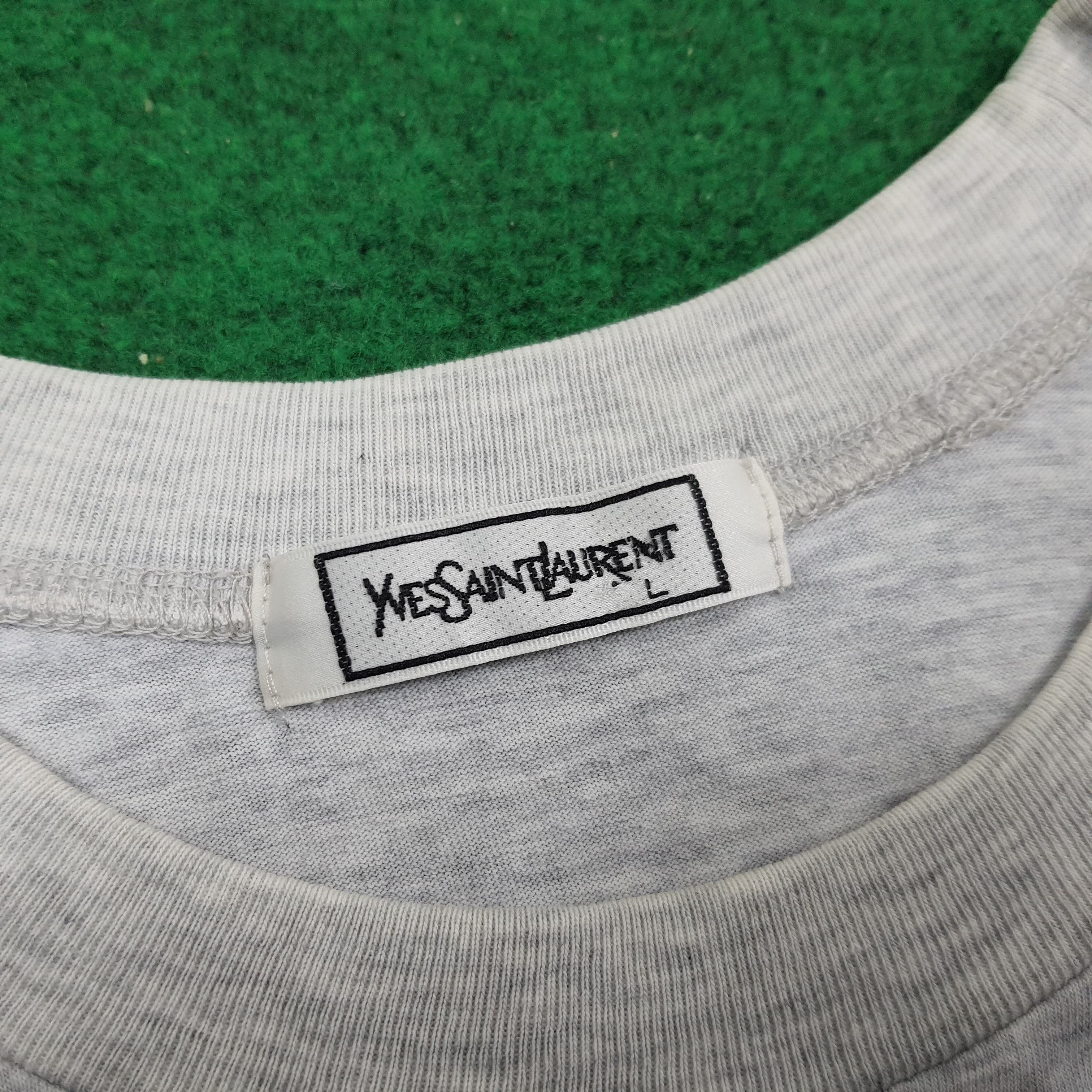 Vintage × Yves Saint Laurent Vintage Yves Saint Lauren YSL Small Logo Designer Tshirt Size US M / EU 48-50 / 2 - 4 Thumbnail