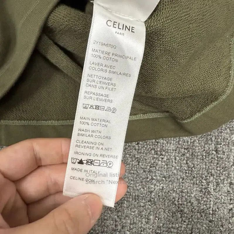Celine Celine Paris Green Cropped T-Shirt . Size S / US 4 / IT 40 - 4 Thumbnail