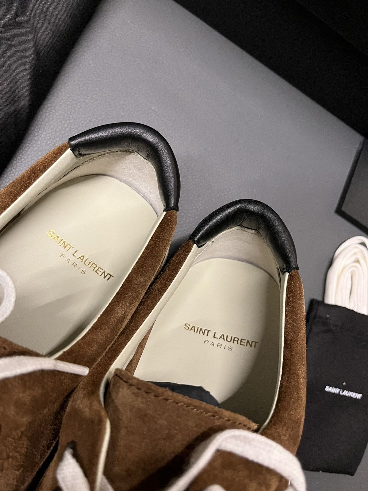 Saint Laurent Paris Rare New Super Runway Saint Laurent Suede Leather Sneaker Size US 8 / EU 41 - 11 Thumbnail