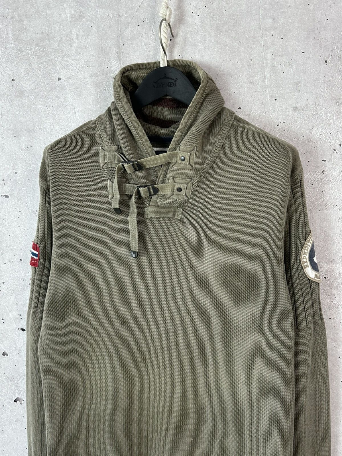 Napapijri Vintage Napapijri Knit Khaki Bondage Jumper Size US XXL / EU 58 / 5 - 3 Thumbnail