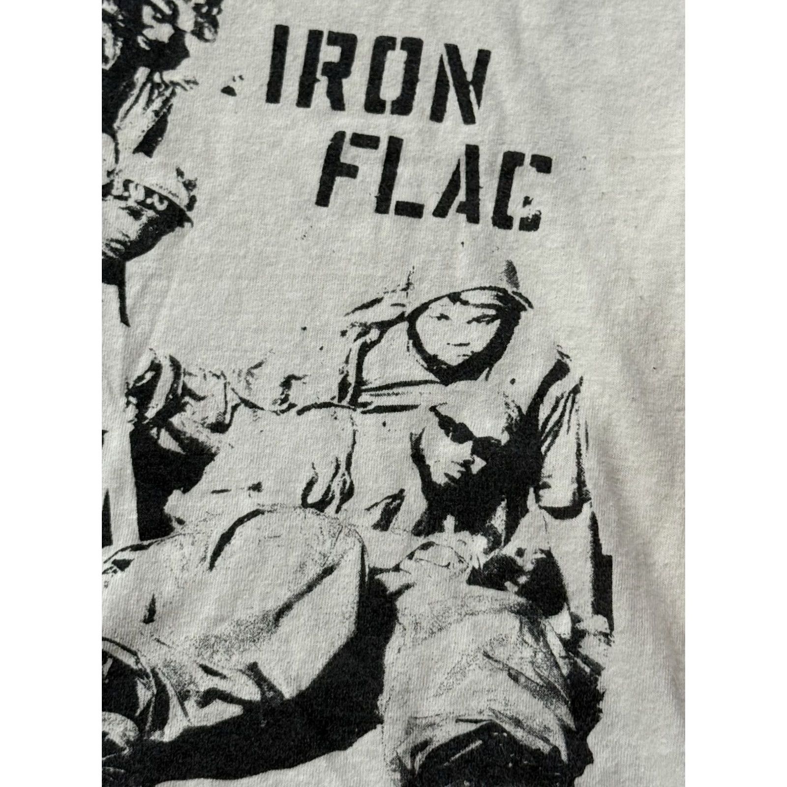 Vintage Wu-Tang Clan Iron Flag Shirt Medium Unisex Adults White Crew Neck Graphic Print 2000s Hip Hop 90s Military Logo Limited Edition Size US M / EU 48-50 / 2 - 3 Thumbnail