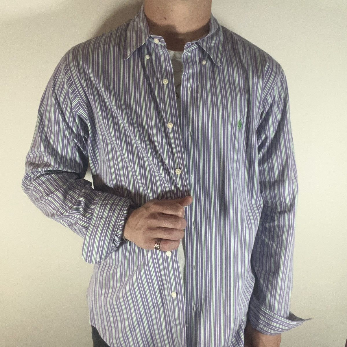 Polo Ralph Lauren 70s Vintage Purple Ralph Lauren Shirt Size US L / EU 52-54 / 3 - 1 Thumbnail