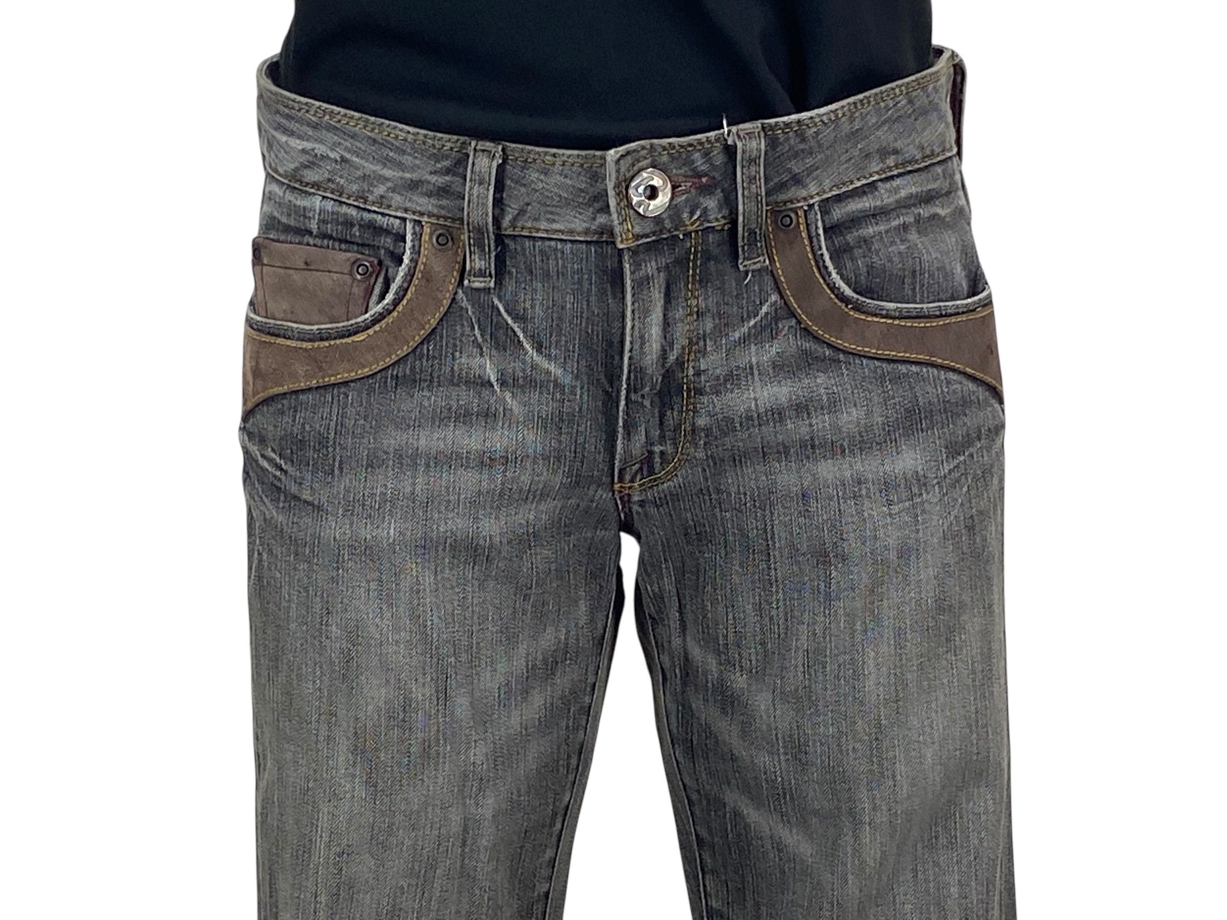 Japanese Brand Back Number Japan Flare Jeans Size 25" / US 0 / IT 36 - 3 Thumbnail
