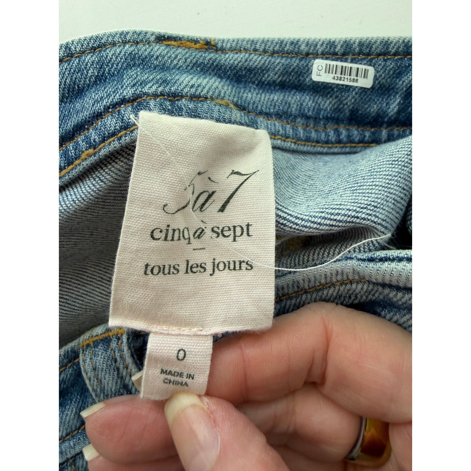 Cinq a Sept Cinq a Sept Benji Wide Leg Jeans Women US 0 Medium Wash Size 25" / US 0 / IT 36 - 8 Thumbnail