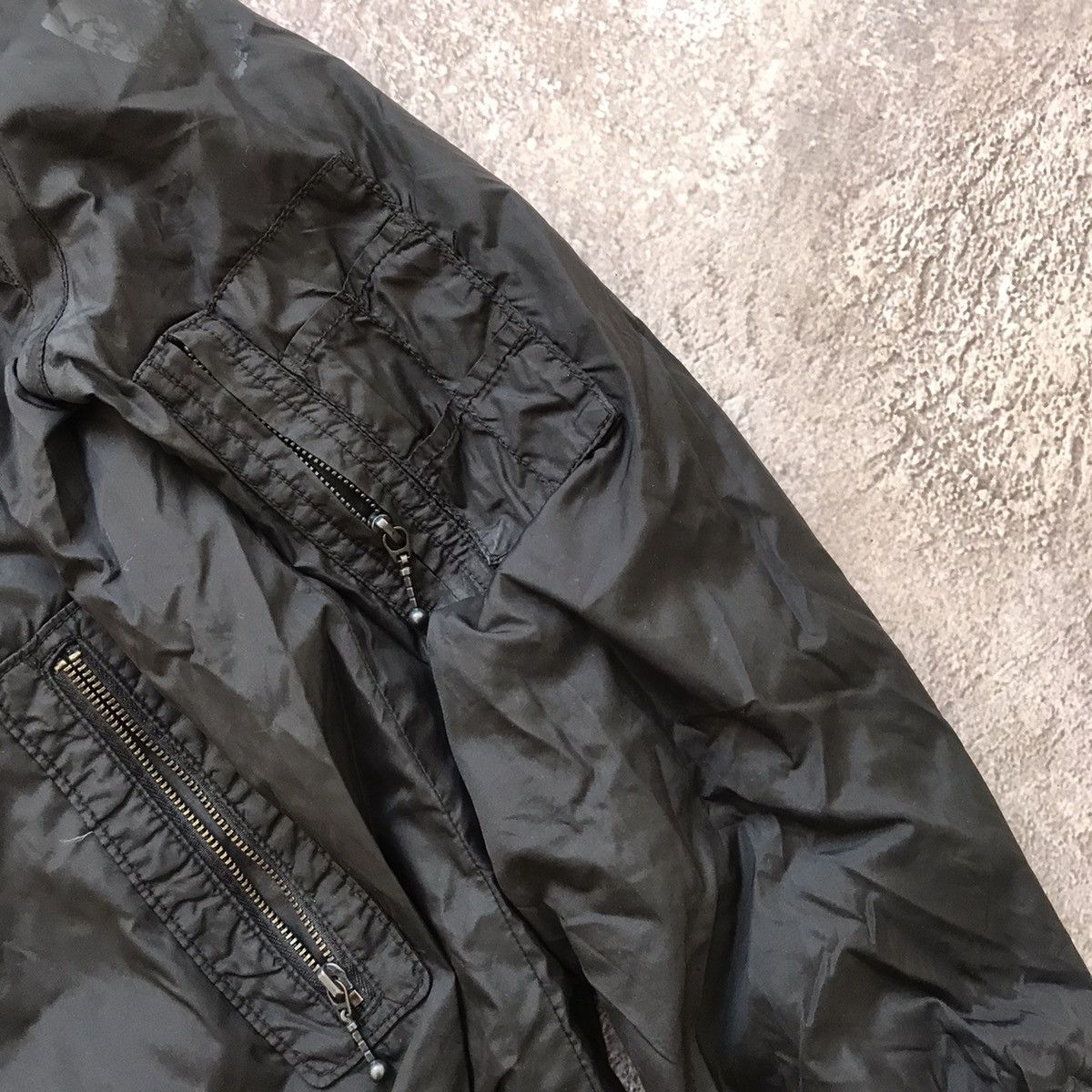 Vintage Vintage 90s Black Bomber Jacket Streetwear Y2K Skate Faded M Size M / US 6-8 / IT 42-44 - 3 Thumbnail