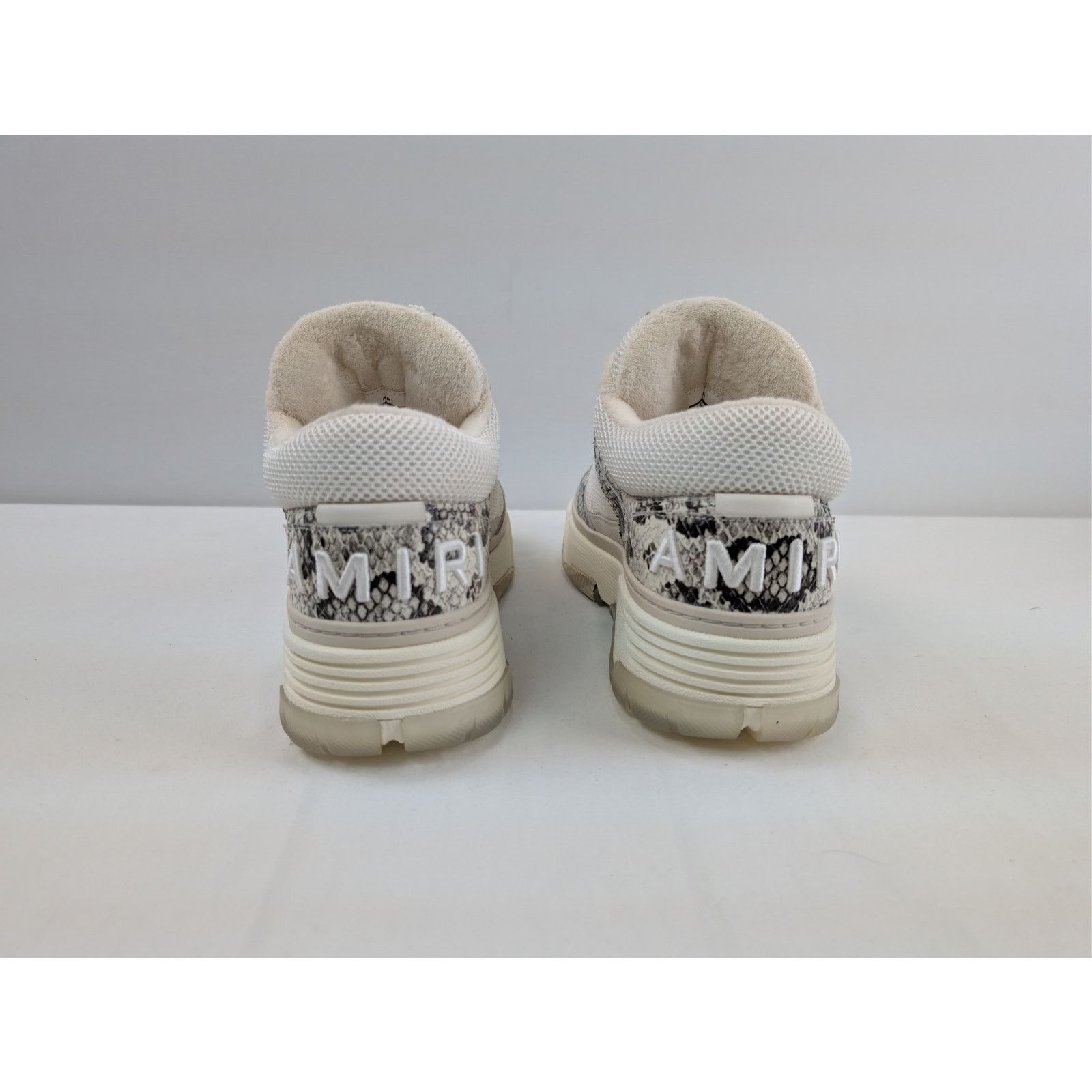 Amiri o1rshd1 Snake MA-1 Top Low Sneakers in Alabaster Size US 11 / EU 44 - 9 Thumbnail