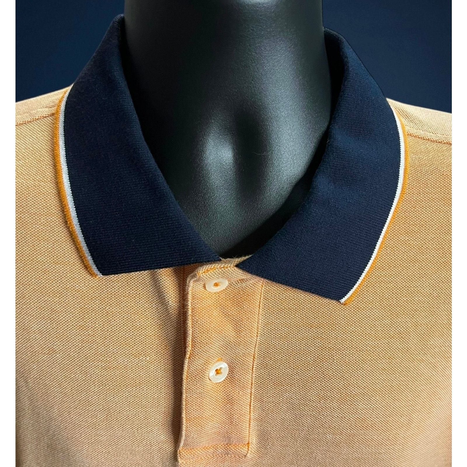 Aeropostale Aeropostale Polo Shirt XL Peach - Navy Collar Short Sleeve Size US XL / EU 56 / 4 - 5 Thumbnail