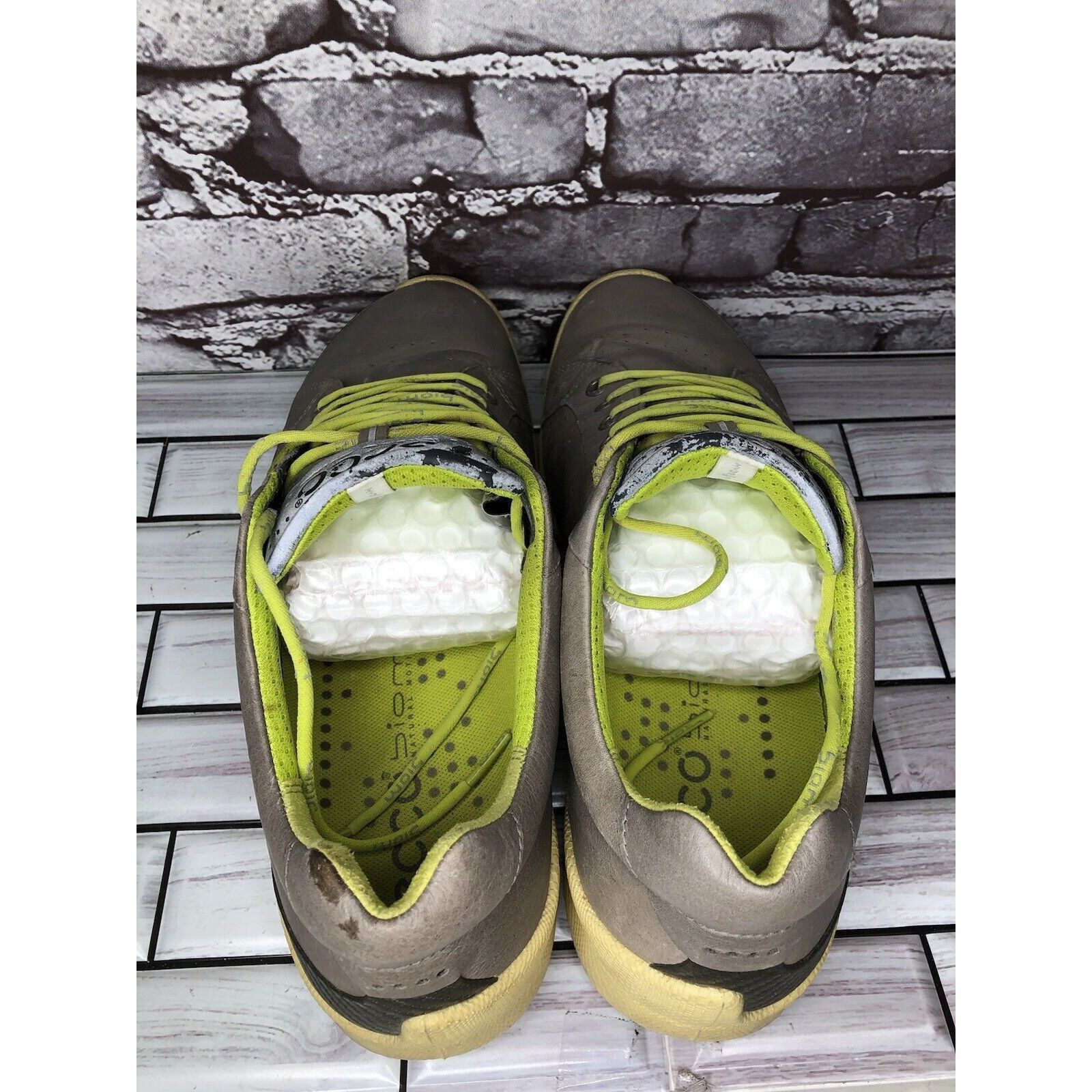 Ecco Ecco Biom Hybrid Gray Yak Leather Green Golf Shoes Spikeless Size US 10 / EU 43 - 5 Thumbnail