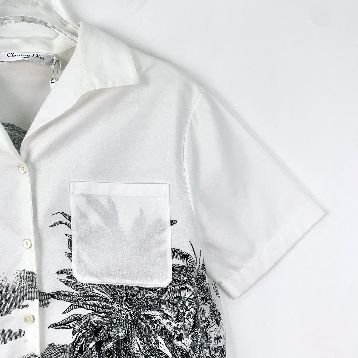 Dior White Short-Sleeve Jungle Print Button-Up Shirt Size US XS / EU 42 / 0 - 3 Thumbnail