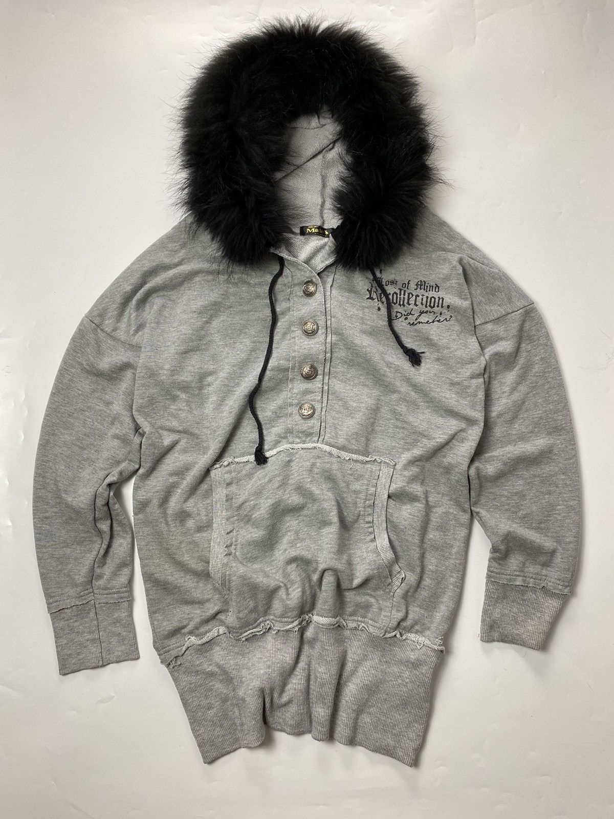 If Six Was Nine × Japanese Brand × Le Grande Bleu (L.G.B.) Fur hoodie poem skull 💀 japanese brand Size US L / EU 52-54 / 3 - 4 Thumbnail