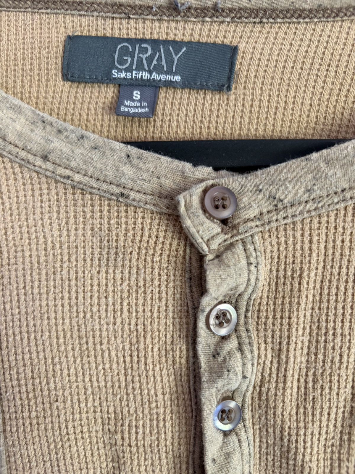 Saks Fifth Avenue Vintage Saks fifth avenue henley shirt gray brand Size US S / EU 44-46 / 1 - 2 Thumbnail