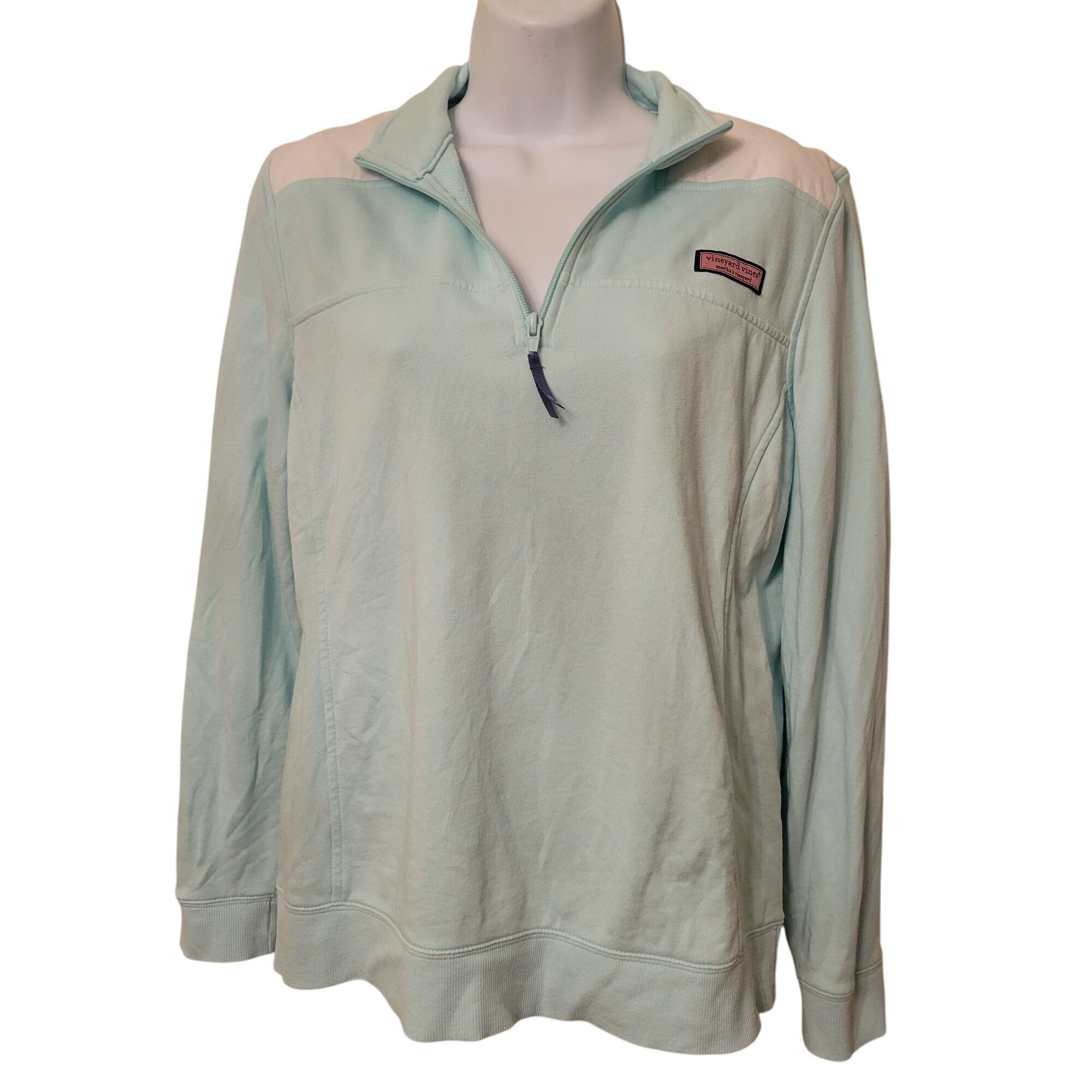 Vineyard Vines Vineyard Vines Zip Sweatshirt M Cotton SHEP Shirt Blue Embro Size M / US 6-8 / IT 42-44 - 1 Thumbnail