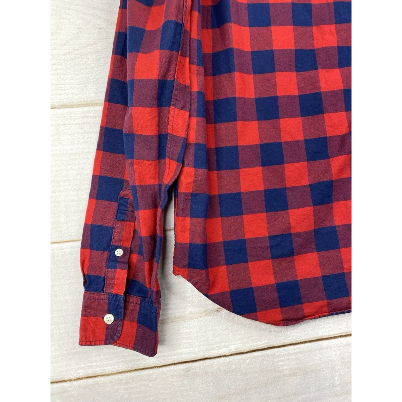 Gap Gap Button-Down Shirt Slim Fit M Red Blue Plaid Long Sleeve Casual Shirt Mens Size US M / EU 48-50 / 2 - 8 Thumbnail