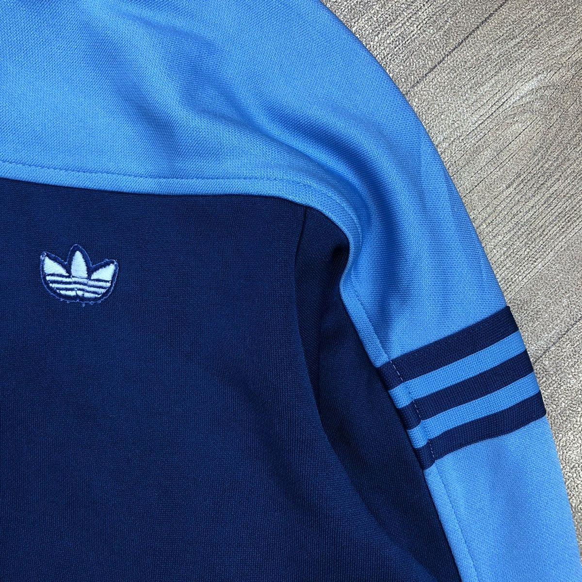 Adidas × Vintage 🇩🇪Vintage 80s Adidas Descente Blue Track Jacket Size US M / EU 48-50 / 2 - 4 Thumbnail