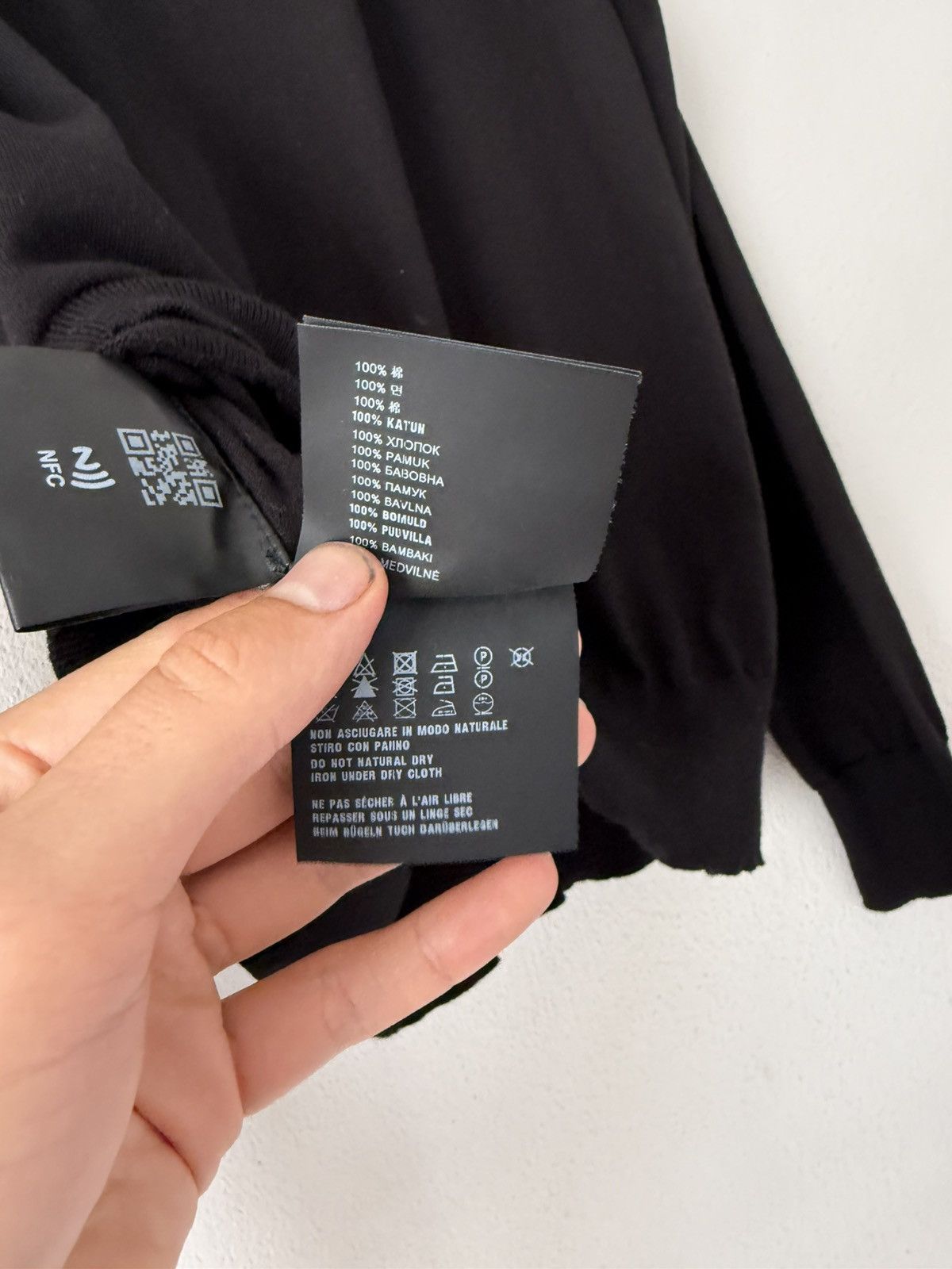 Prada Fine Cotton Crewneck Sweater in Black Size US M / EU 48-50 / 2 - 10 Thumbnail