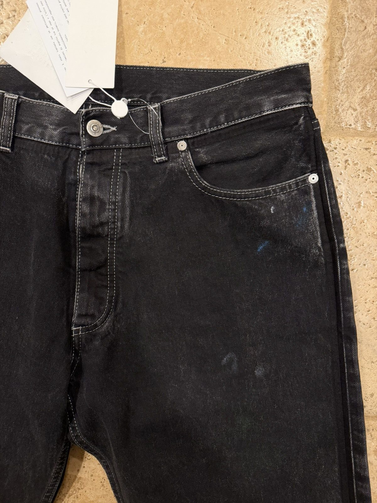 Maison Margiela Maison Margiela 2022 Work Wear Black Painted 3 Pocket Denim Size US 36 / EU 52 - 4 Thumbnail