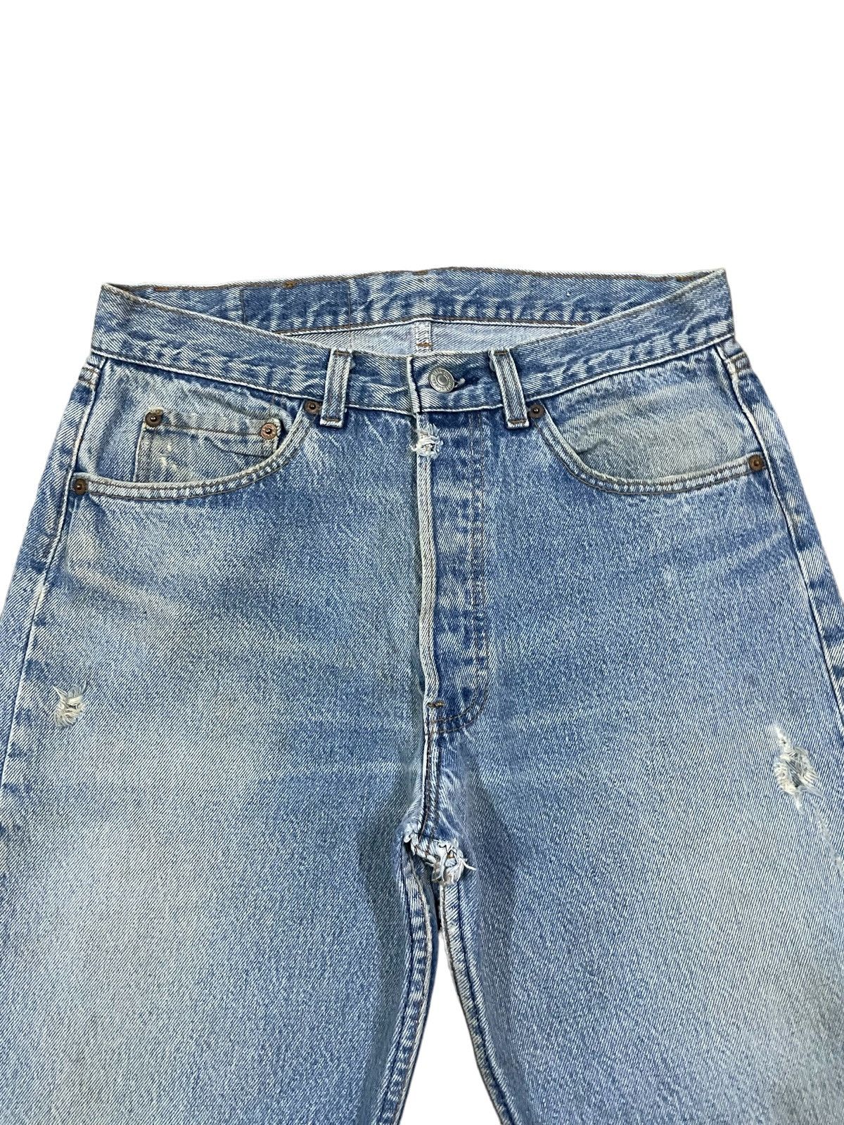 Levi's Vintage Clothing Vintage 80s Levi’s 501 Straight Cut Blue Wash Denim #546 Size US 31 - 2 Thumbnail
