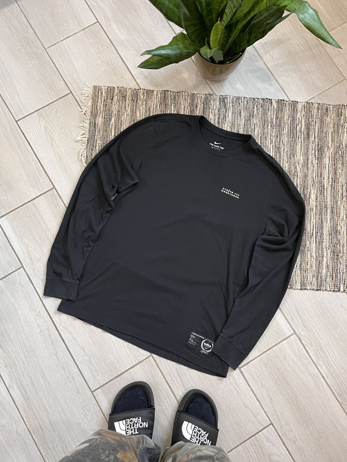 Nike × Vintage Vintage Nike Longsleeve Tshirt DriFit black basketball tee Size US L / EU 52-54 / 3 - 7 Thumbnail