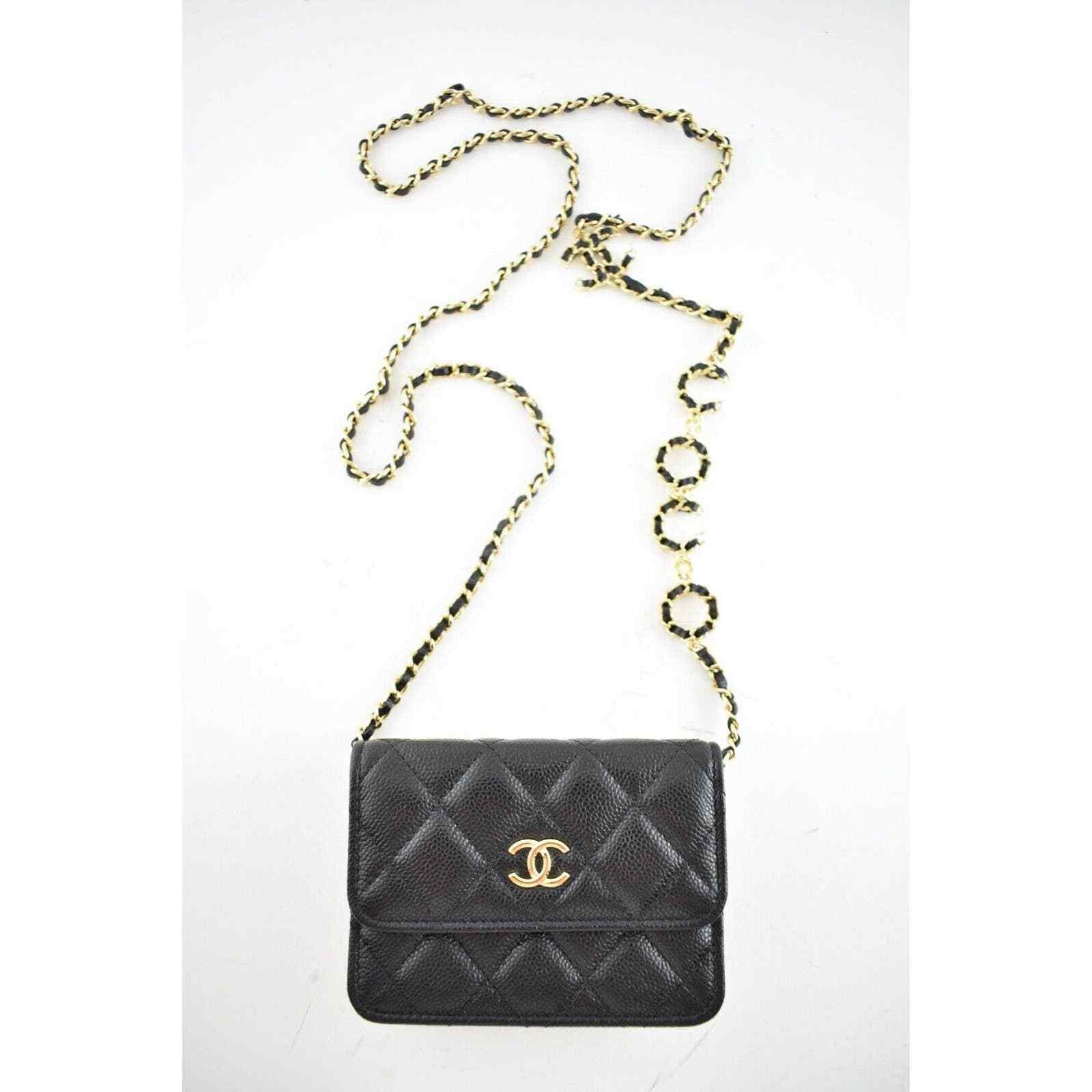 Chanel Chanel Mini Wallet On Chain Gold COCO Shoulder Crossbody Bag Size ONE SIZE - 3 Thumbnail