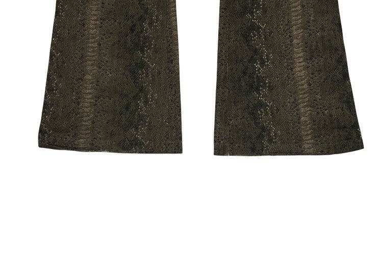 Tornado Mart 💃Tornado Mart 00s “Snakeskin”Woven Laced Flare Cut Pants Size US 30 / EU 46 - 15 Thumbnail