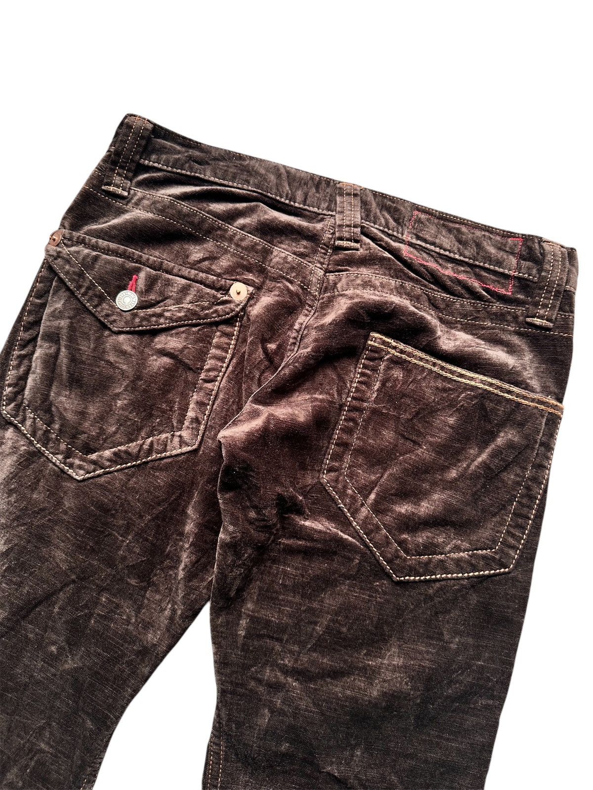 If Six Was Nine × Japanese Brand × Le Grande Bleu (L.G.B.) Vintage Blue Way Flare Pants Size 31" - 3 Thumbnail