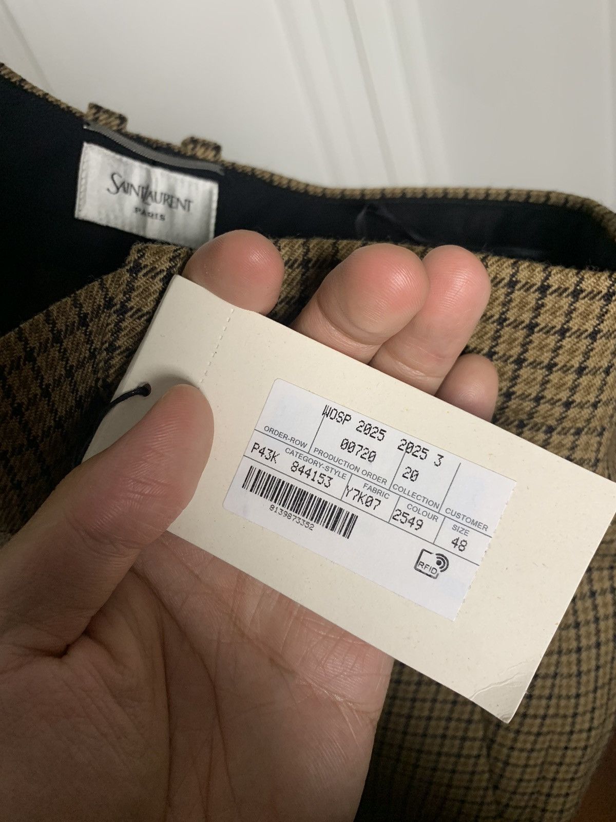 Saint Laurent Paris Saint Laurent 2025FW Houndstooth High waist wool pants Size US 30 / EU 46 - 6 Thumbnail
