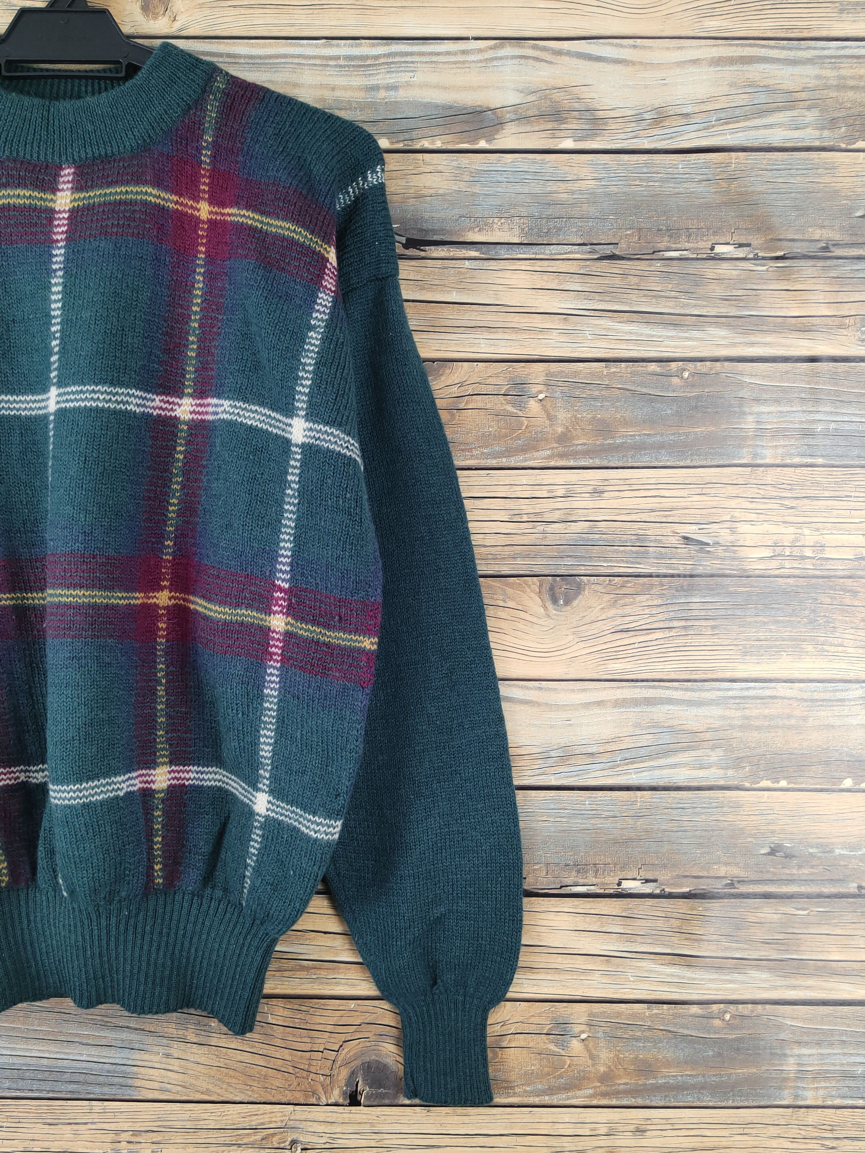 Vintage High Garment Green Knitwear Sweatshirts #W1538 Size US M / EU 48-50 / 2 - 5 Thumbnail