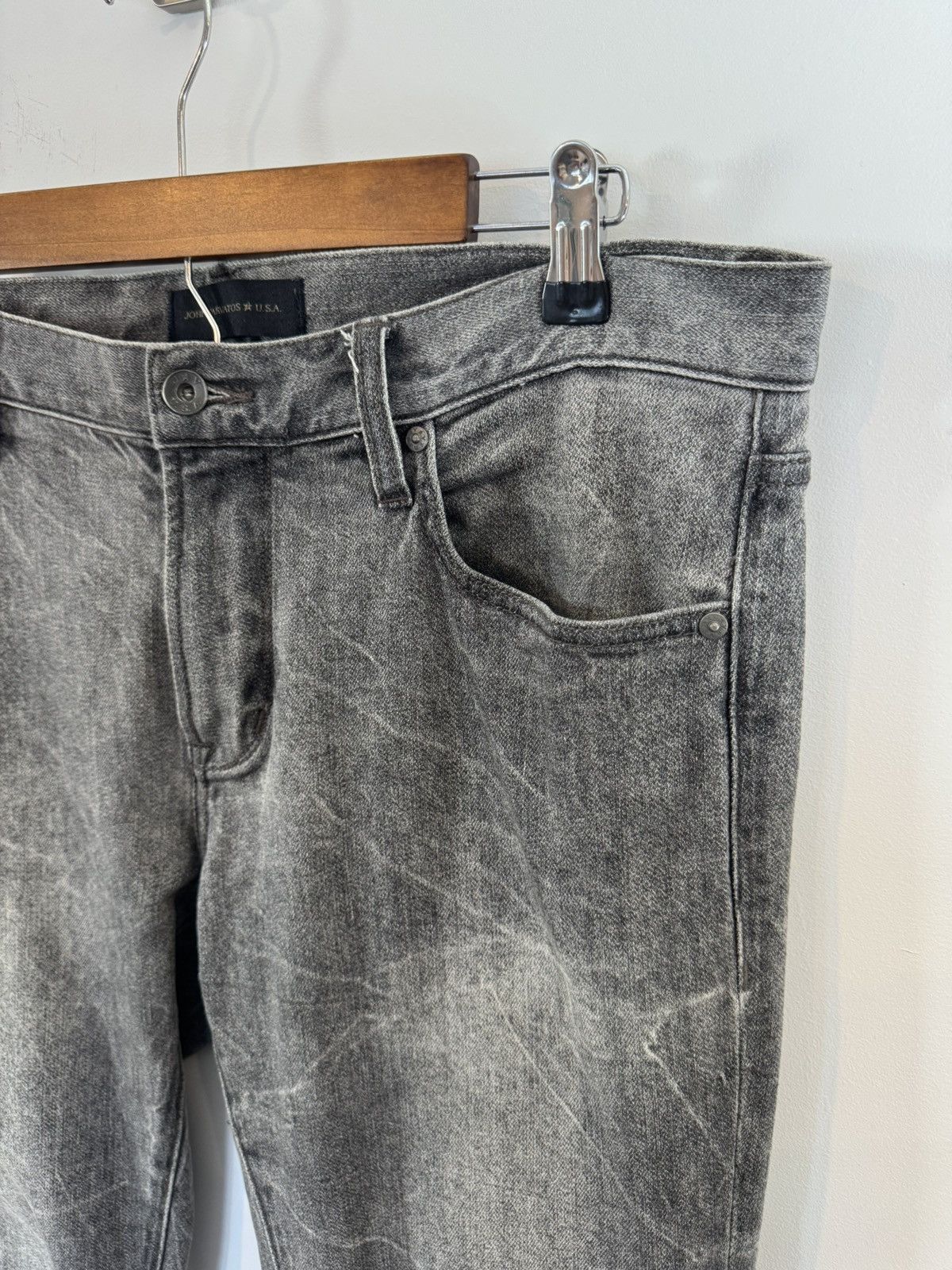 John Varvatos John Varvatos Bowery Slim Straight Jeans, Grey, W35 x L32 Size US 35 - 4 Thumbnail