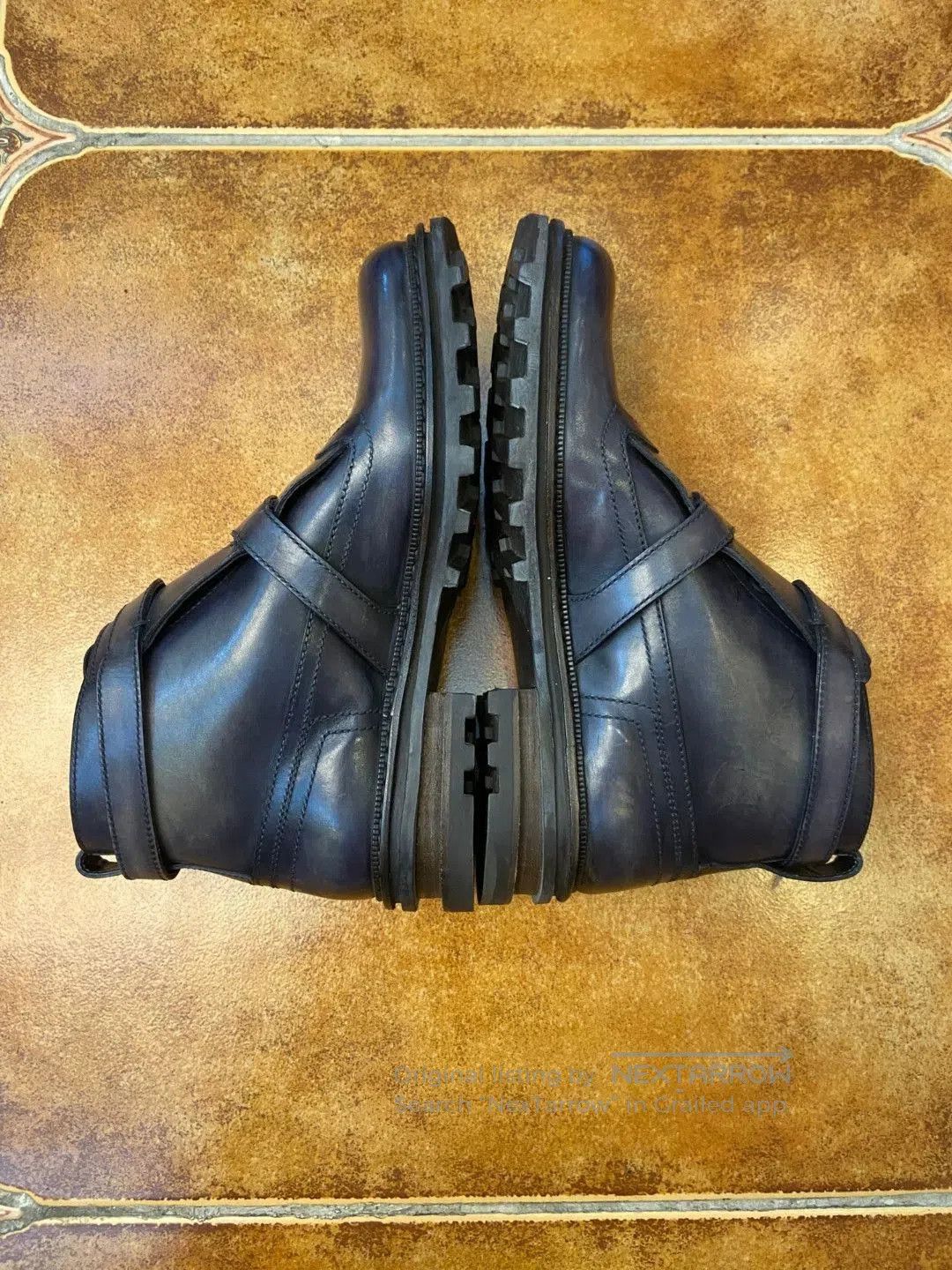 Berluti Black Leather Buckle Strap Ankle Boots Size 6. Size US 6 / EU 39 - 6 Thumbnail