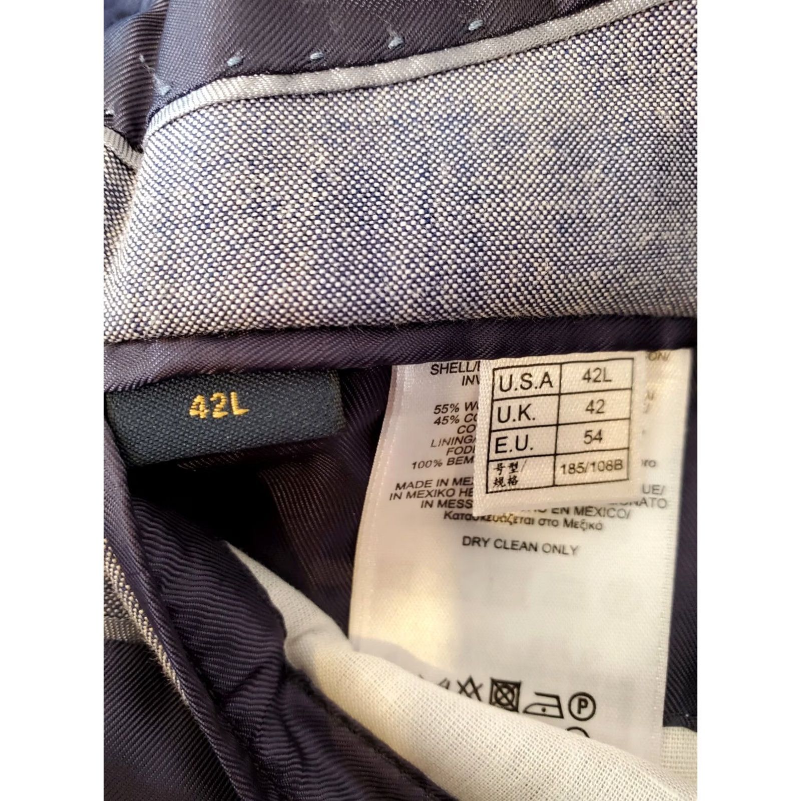 Brooks Brothers Brooks Brothers Regent Fit Blazer Men's 42 L Wool Cotton Blend Light Blue Notch Lapel Four-Button Front Two-Button Chest 42L Regular Black? Size 42R - 5 Thumbnail