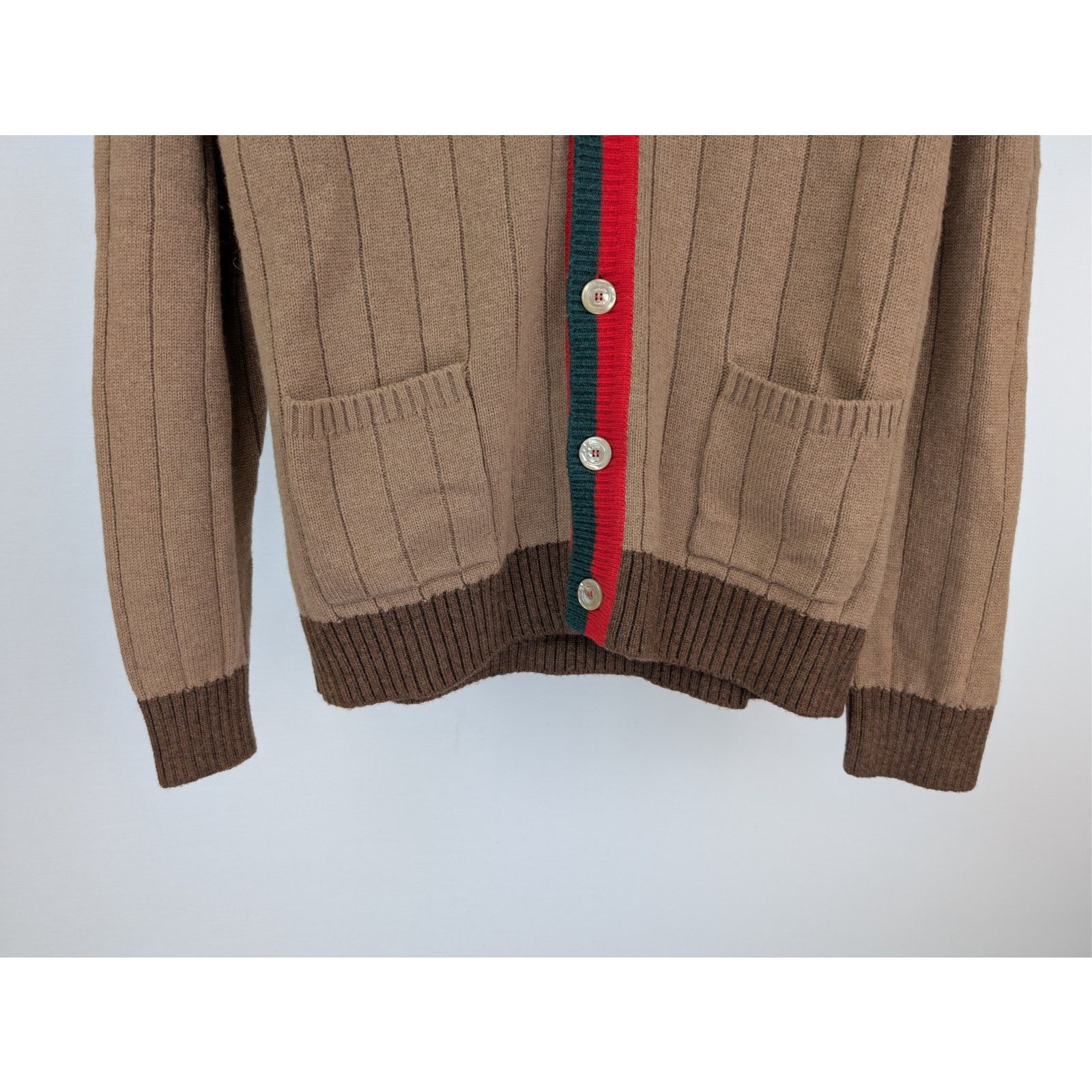 Gucci o1rshd1 Fine Camel Long Sleeve Cardigan Sweater Camel/Brown Size US XL / EU 56 / 4 - 4 Thumbnail