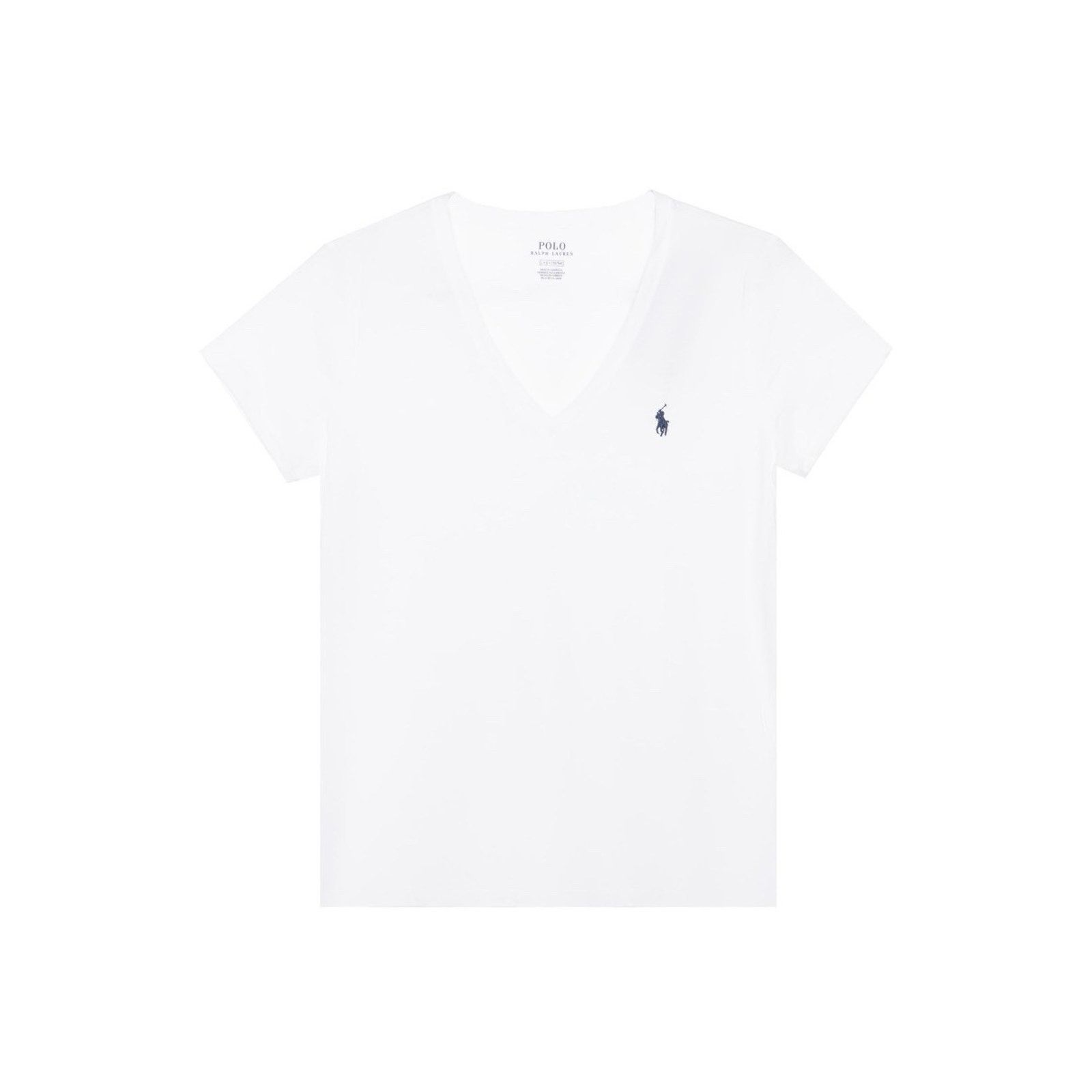 Polo Ralph Lauren NWT Polo Ralph Lauren Women White V Neck T-Shirt Tee Cotton Size M / US 6-8 / IT 42-44 - 8 Thumbnail