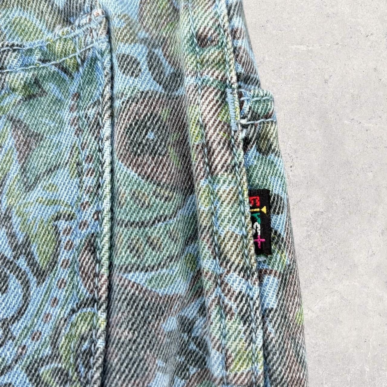 First MFG Co. × Vintage High Waisted Floral Jeans Size 25" / US 0 / IT 36 - 4 Thumbnail