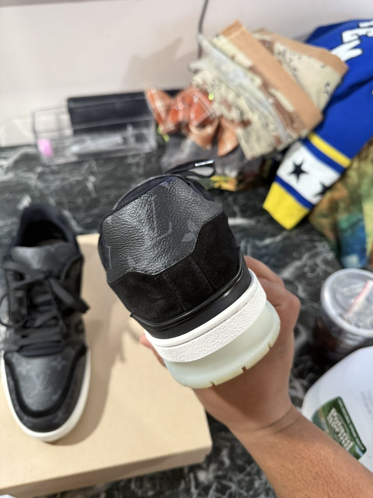 Louis Vuitton Louis Vuitton LV Trainer Eclipse Black Monogram Size 10 LV Size US 11.5 / EU 44-45 - 4 Thumbnail
