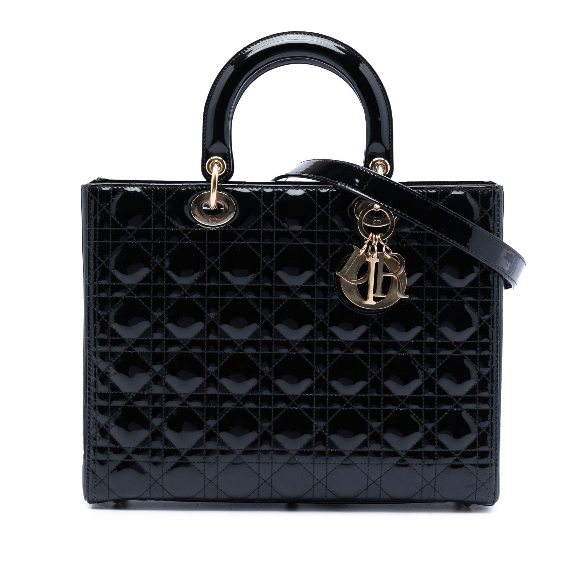 Dior Dior Large Patent Cannage Lady Dior Size ONE SIZE - 1 Thumbnail