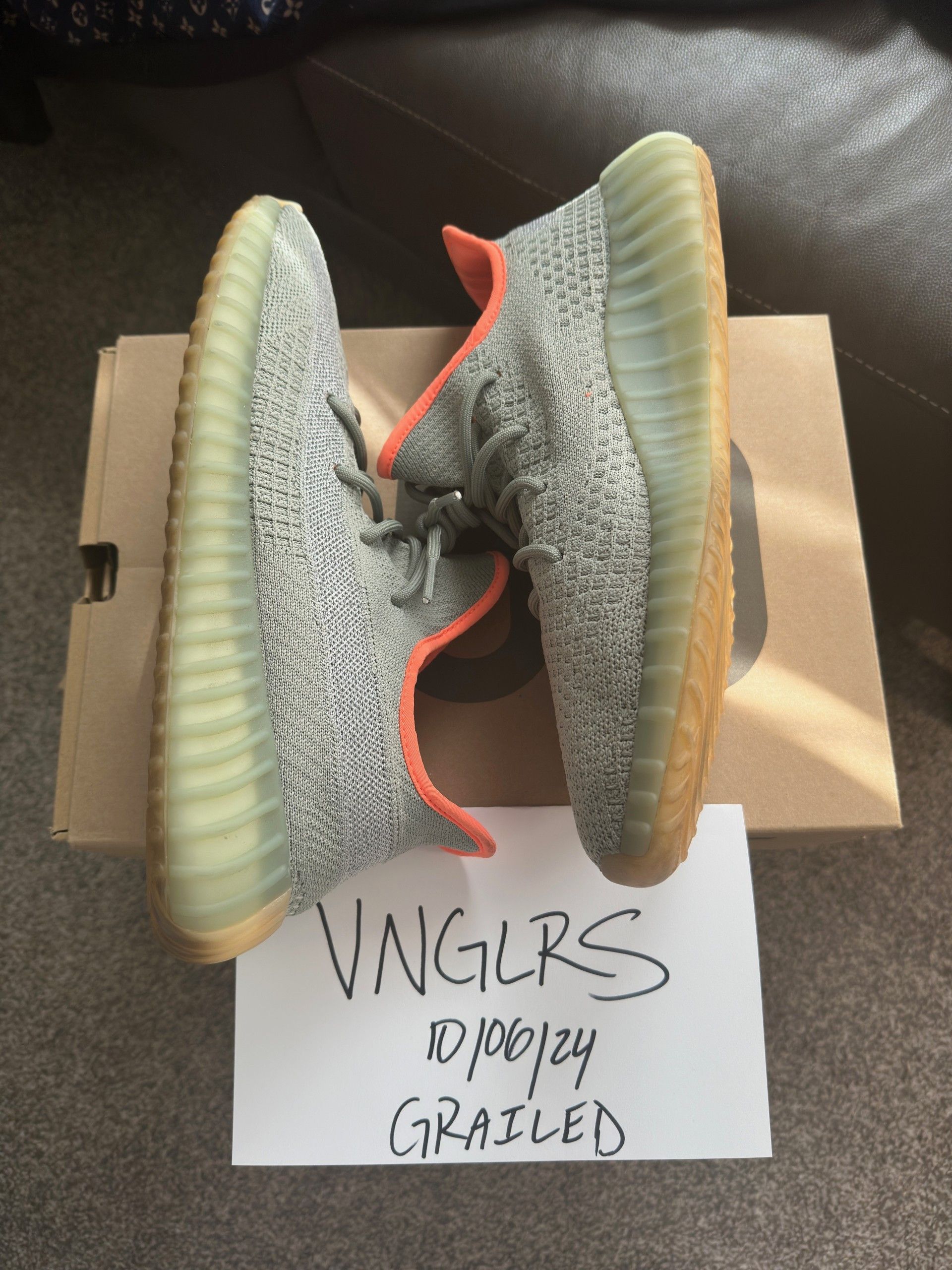 Adidas × Yeezy Adidas Yeezy Boost 350 V2 Desert Sage Size US 12 / EU 45 - 7 Thumbnail