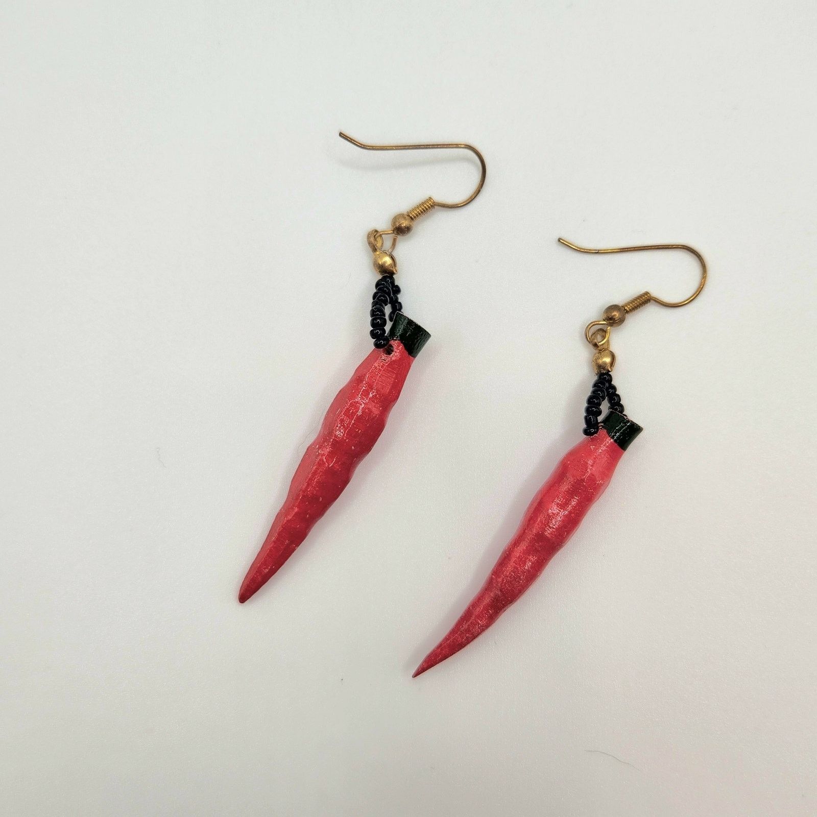 Other Red Chili Pepper Dangle Earrings with Hooks Size ONE SIZE - 4 Thumbnail