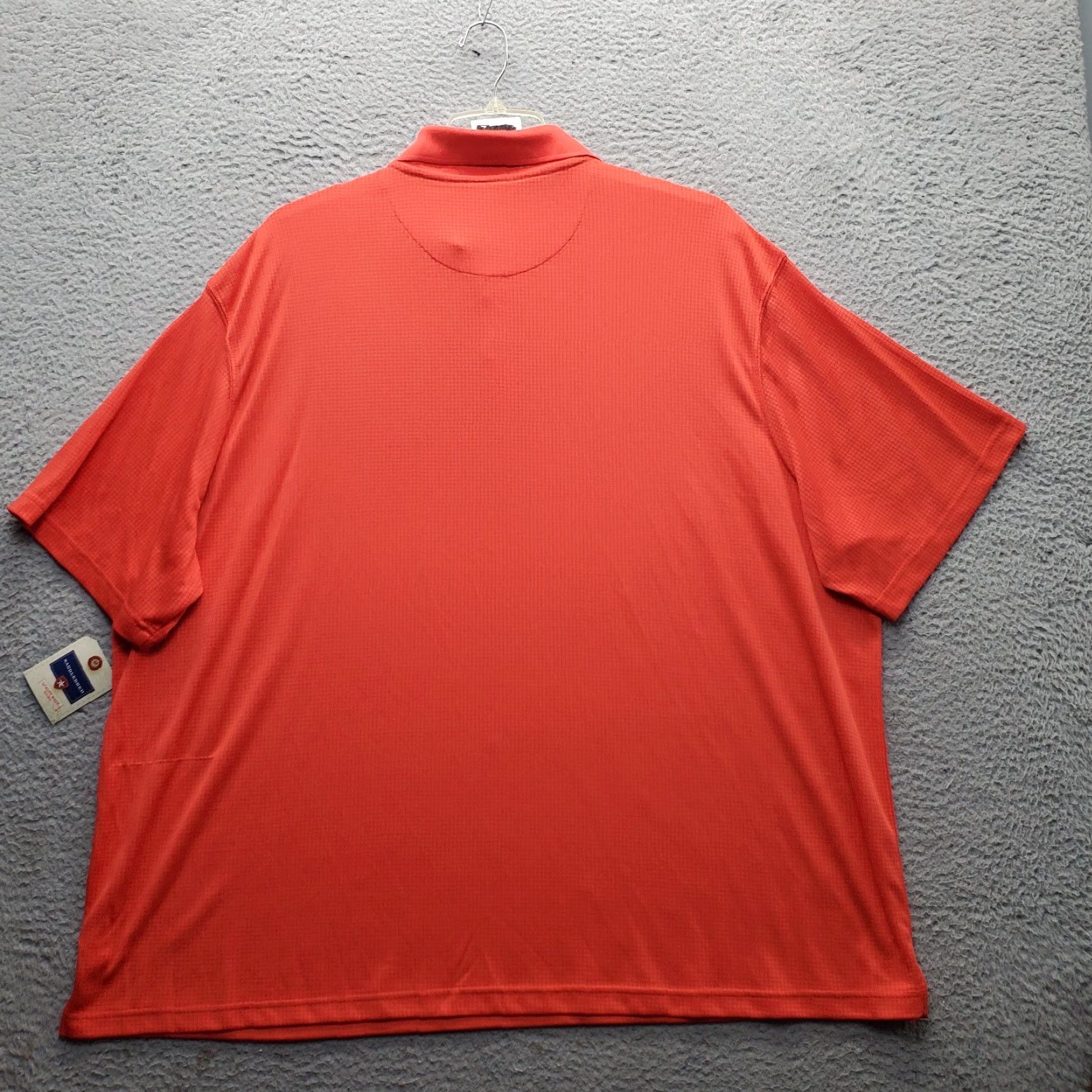 Vintage Saddlebred Polo Shirt Mens 3X Orange Relaxed Short Sleeve Collared Polo Shirt Mens 3X Orange Size US XXL / EU 58 / 5 - 2 Thumbnail