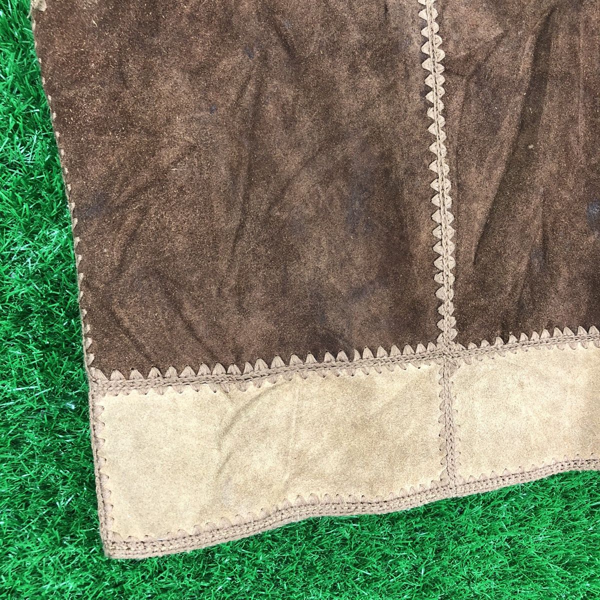 Vintage Vintage 80's Suede Leather Patchwork Vest Size US XS / EU 42 / 0 - 6 Thumbnail
