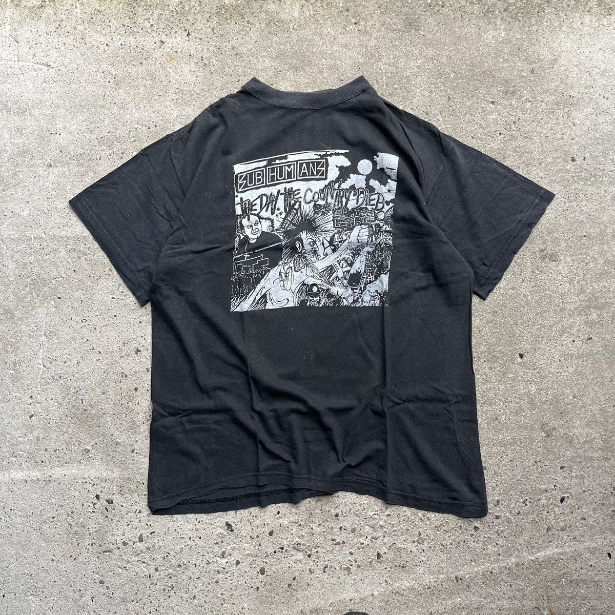 Band Tees × Vintage Vintage 90s Subhumans Band faded T Shirt UK Punk Size US XL / EU 56 / 4 - 1 Thumbnail