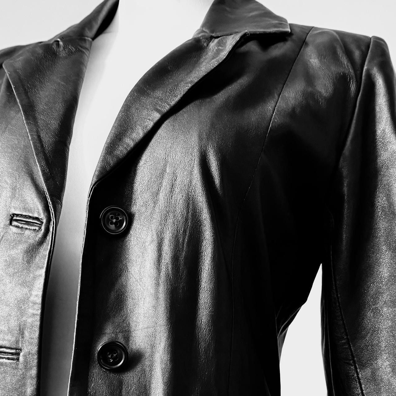 Vintage Super long matrix leather coat Size S / US 4 / IT 40 - 4 Thumbnail