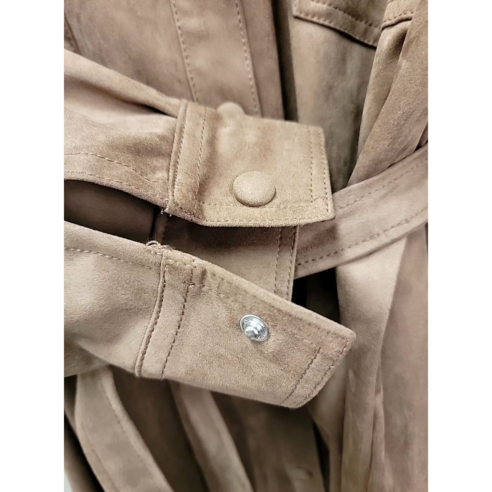 Stetson Stetson Shirt Jacket Belted Brown Womens M Medium Faux Suede Spandex Polyester Belted Size M / US 6-8 / IT 42-44 - 3 Thumbnail