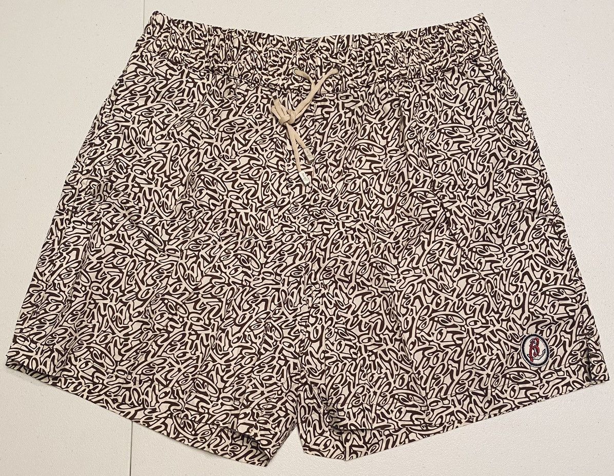 Brioni Brioni 🇮🇹 Oxblood Logo Script SeaMaster Resort Swim Trunk NWT Size US 34 / EU 50 - 2 Thumbnail