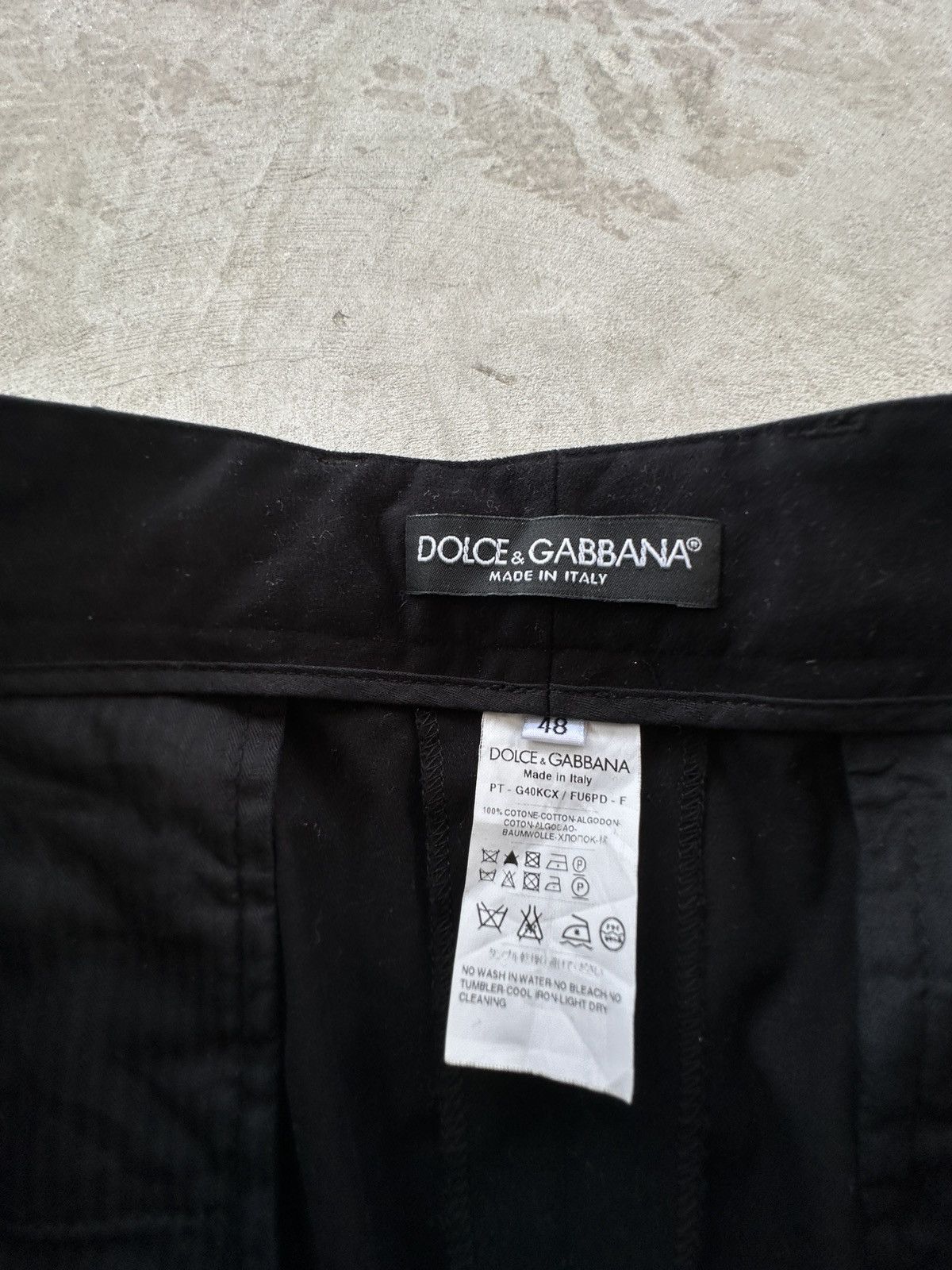 Dolce & Gabbana Dolce & Gabbana Black Slim Fit Chino Pants Men’s Size US 32 / EU 48 - 9 Thumbnail