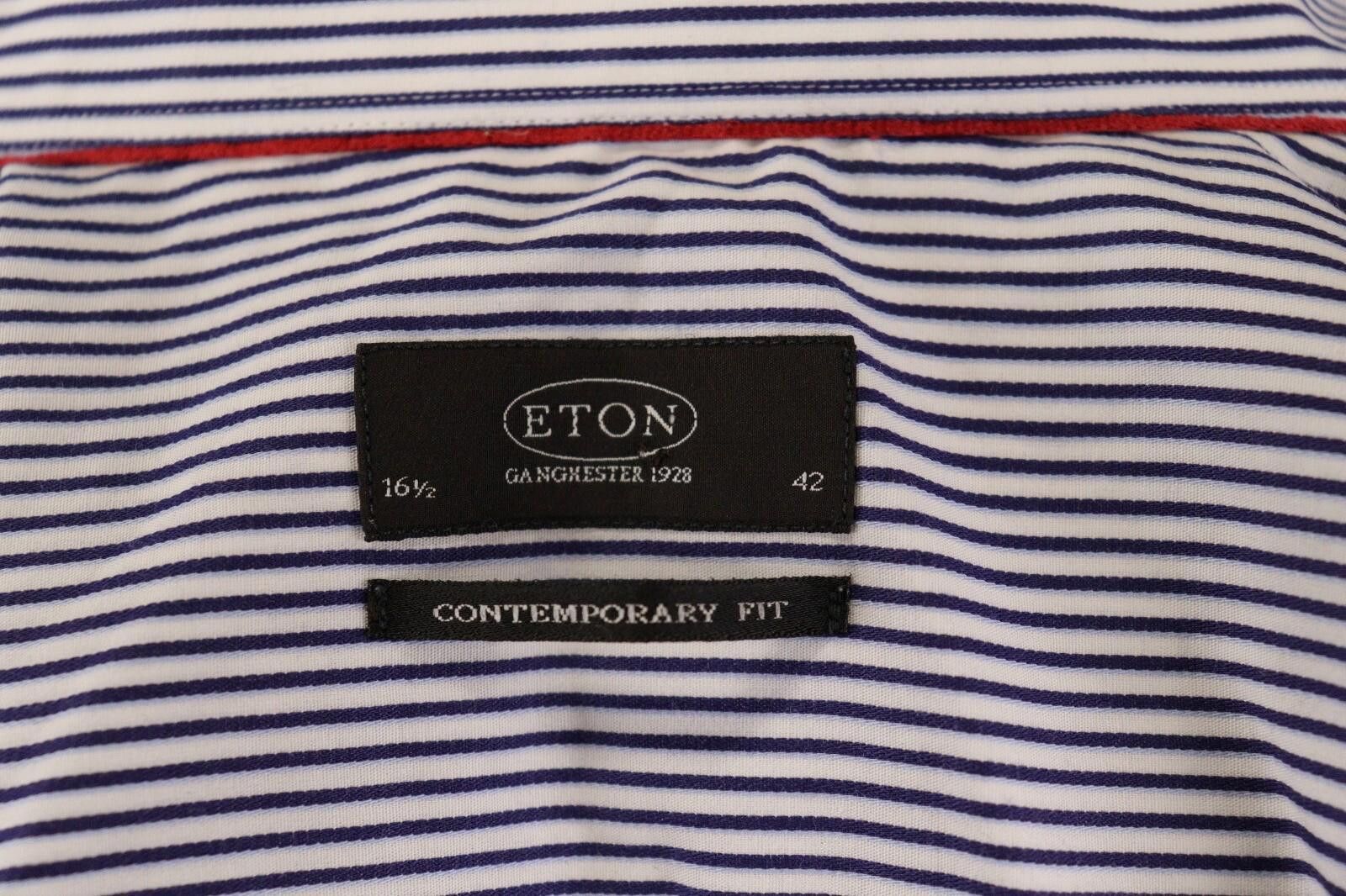 Eton Eton Contemporary Fit Stripe Luxury Shirt Size 42 / 16 Size US M / EU 48-50 / 2 - 10 Thumbnail