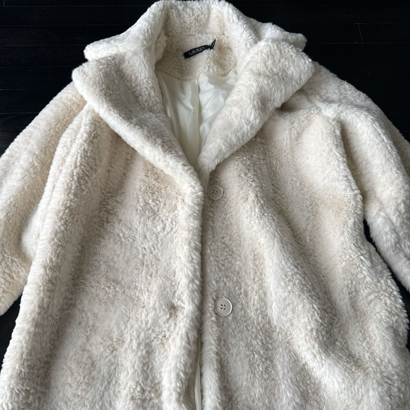 Ralph Lauren Vintage Lauren by Ralph Lauren, White faux fur jacket MEDIUM Size M / US 6-8 / IT 42-44 - 2 Thumbnail