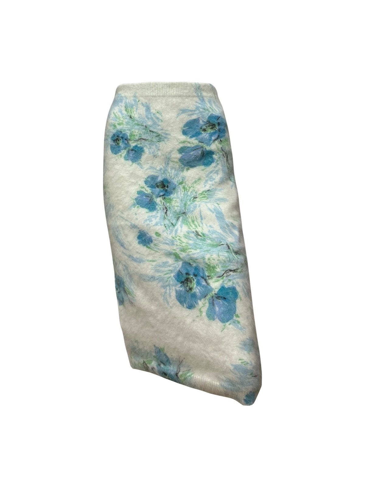 Prada PRADA Fall Winter 2017 Poppy Print Knit Midi Skirt Size 28" / US 6 / IT 42 - 1 Thumbnail