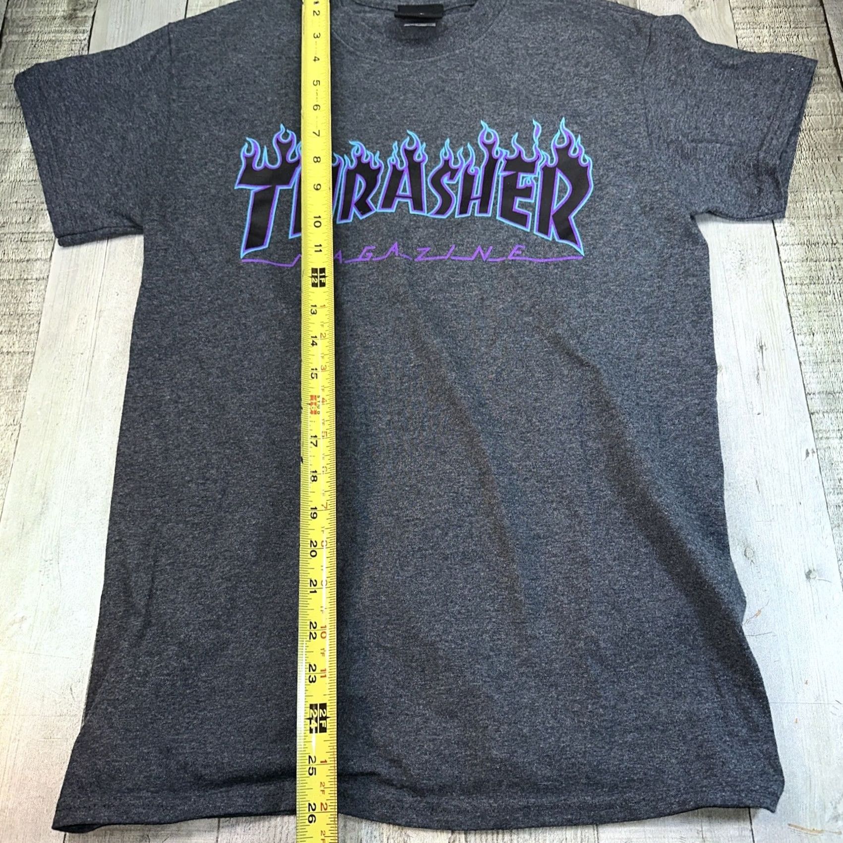 Thrasher Thrasher T-Shirt Men Small S Dark Gray Logo Crew Neck Short Sleeve Cotton Regular Size US S / EU 44-46 / 1 - 4 Thumbnail