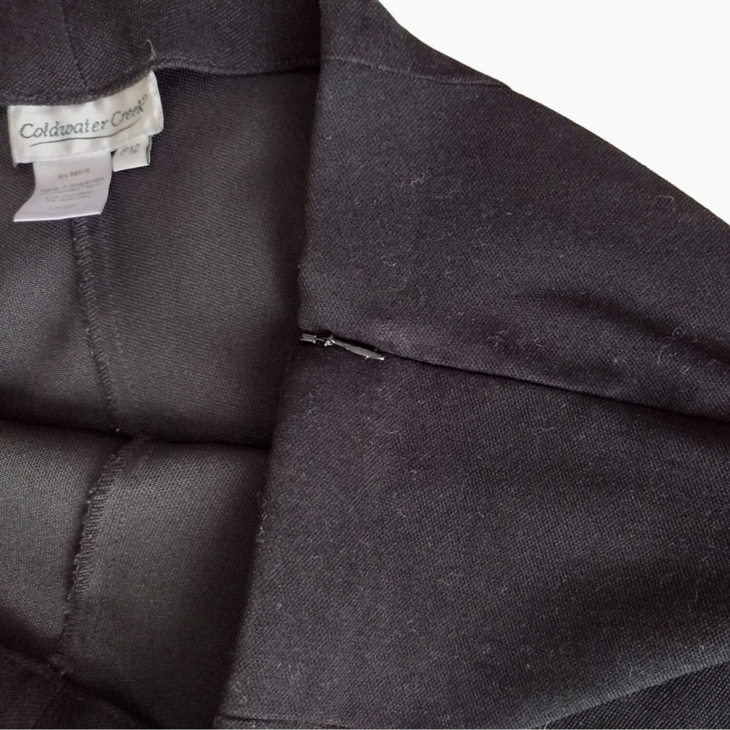 Coldwater Creek Coldwater Creek Womens Black Pants Size 12 Petite Polyester Size 34" / US 12 / IT 48 - 7 Thumbnail