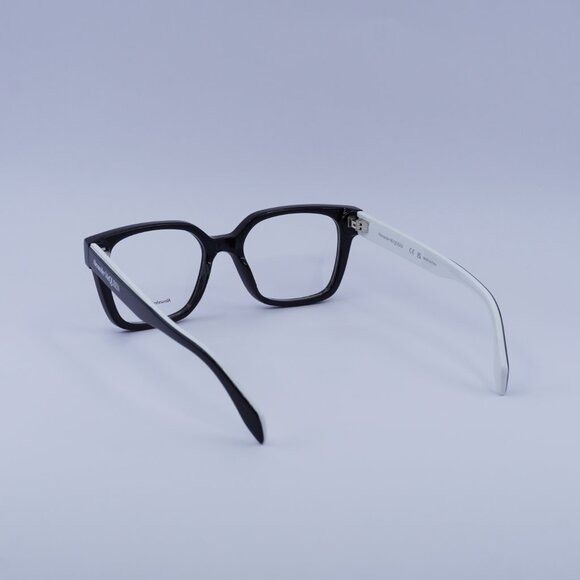 Alexander McQueen Alexander McQueen AM0358O 003 Eyeglasses White/Black 52mm Size ONE SIZE - 6 Thumbnail